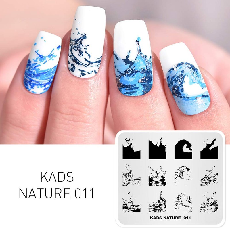 KADS Nail Stamp Nail Stamping Plate Natural Nail Stencil Nail