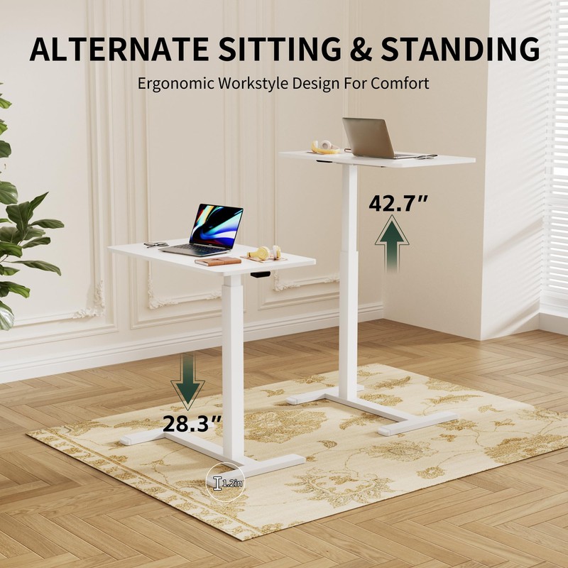 NICECOZY Medical Adjustable Overbed Bedside Table with Wheels, Rolling Laptop