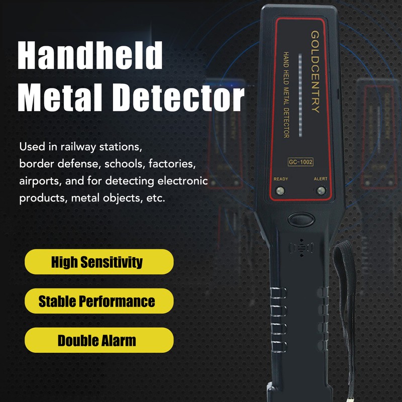 Handheld Metal Detector Portable Vibration Buzzer Security Detection Alarm with