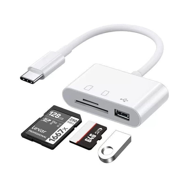 USB C SD Card Reader, USB C to Micro SD