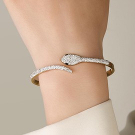 Gold Bracelets for Women, Gold Bangles Bracelets for Women Teen Gifts Arm Cuff Dainty Gifts for Teen Jewelry