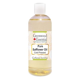 Greenwood Essential Pure Safflower Oil (Carthamus tinctorius) Cold Pressed 200ml (6.76 oz)