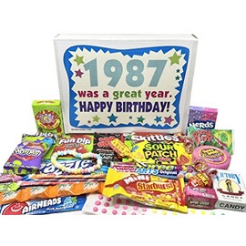 RETRO CANDY YUM ~ 1987 38th Birthday Gift Box Retro Nostalgic Candy Mix from Childhood for 38 Year Old Man or Woman Born 1987