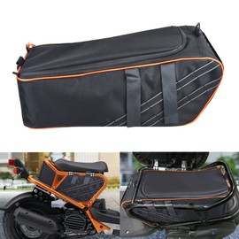 Goldfire Under Seat Bags Saddlebag Tool Organizer Storage Bag Gear Bag with Shoulder Strap for All Ruckus Scooter Model Years Motorcycle Ruckus Accessories (Orange Piping)