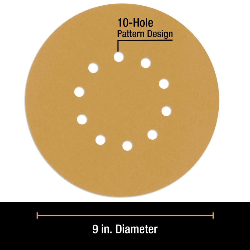 Dura-Gold Premium 9" Drywall Sanding Discs - 180 Grit (Box
