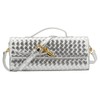 Woven Clutch Purses for Women Evening Bag Handmade Leather Shoulder