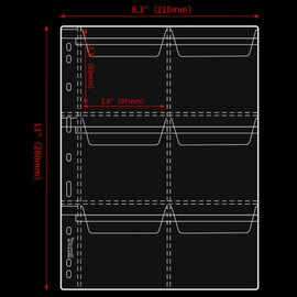 Uncle Paul 60 Pocket Coin Sheets - 6 Grids/Side, Clear Coin Medal Holder, Stamp, Currency Protection, Coin Collecting Accessories, 10 Sheets CS03006