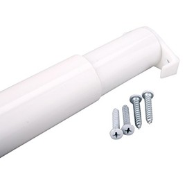 KNAPE & VOGT PB22-72/120WT 72"-120" White Adjustable Closet Rod