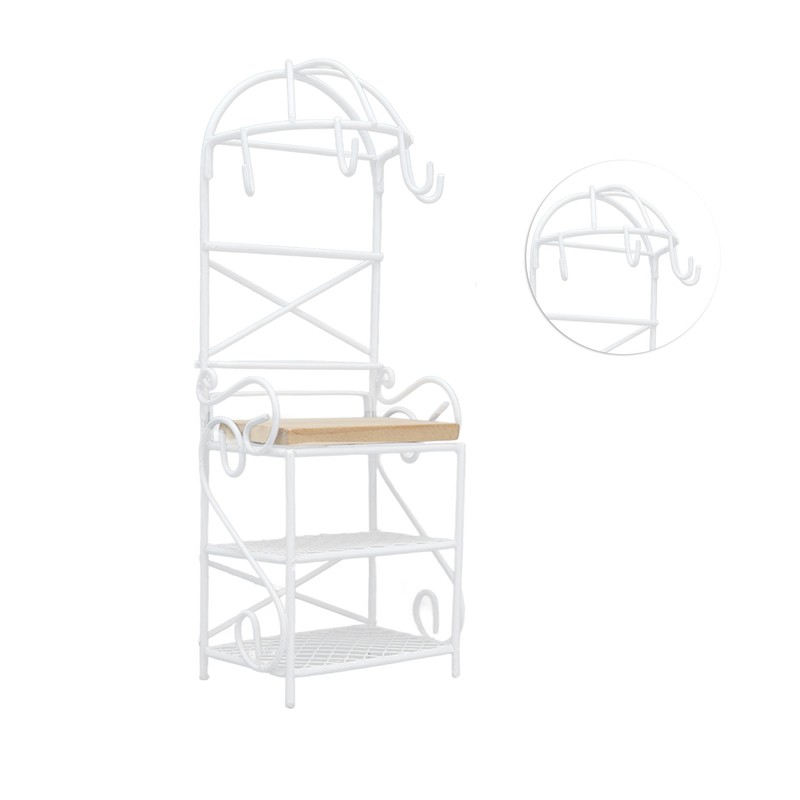 1:12 Miniature Storage Display Stand Mini Doll Bread Rack Dollhouse