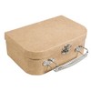 Rayher 67204000 Papier Mache Suitcase with Metal Handle, Sturdy Cardboard
