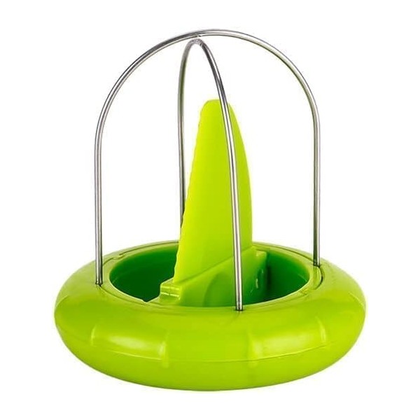 Green Detachable 3-in-1 Kiwi Peeler Slicer Tool - Stainless Steel