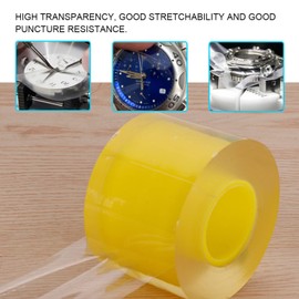 YUYTE Protective Film for Watches, 50mm Transparent Anti-static, No Glue, Static Adhesion, Protects from Scratches, Fingerprints, Dust