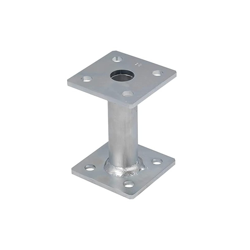 Heavy Duty Postfoot Silver Galvanised Post Base Support for Pergola