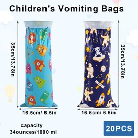 20 StüCk KotztüTen Auto, Spuckbeutel Mit Ring, Erbrechen Beutel, Brechbeutel Mit Ring Geeignet für alle Altersgruppen Zur Linderung Von üBelkeit Und Erbrechen Im Auto Und Unterwegs