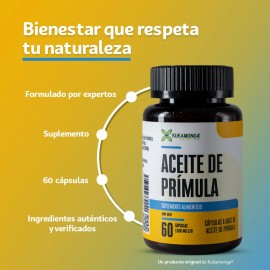 Aceite De Prmula  500 Mg  Evening Primrose Oil  60 Caps Sin Sabor                                                                                     