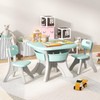 DORTALA Kids Table and Chair Set, Plastic Children Activity Table