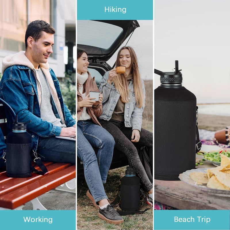 RAYMYLO Water Bottle Holder Carrier Bag Crossbody with Adjustable Shoulder