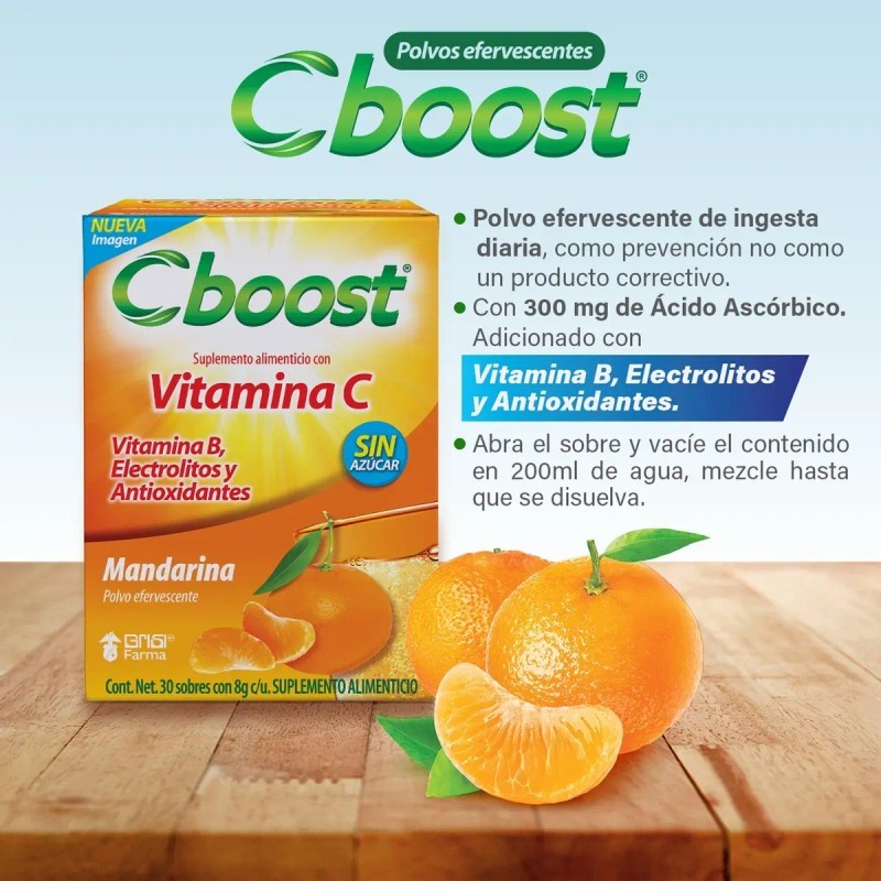 Suplemento Alimenticio Vitamina Mandarina Boost