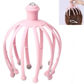 Smaoqingji Kopfmassagegerät Kopfmassage Scalp Massager - 1 Stück, Rosa, Passt Sich Perfekt den Konturen des Kopfes an, um die Stimulation der Kopfhaut zu Maximieren, Ideal zum Stressabbau