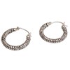 NOVICA Artisan Handmade .925 Sterling Silver Hoop Earrings from Bali