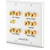 deleyCON Multimedia Speaker Boxes Wall Socket Wall Plate with Banana