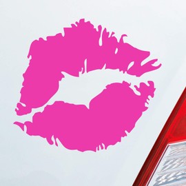 Hellweg Druckerei Kiss Mouth Kiss Lips Mouth Smooch Car Sticker Rear Window Sticker