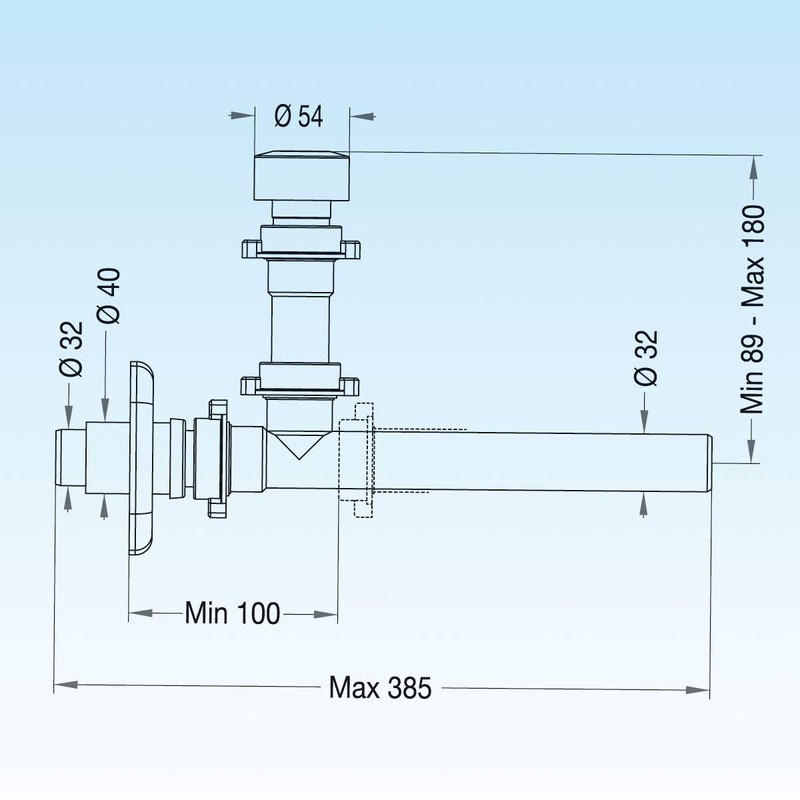 Lira LIA15100 glu Stop Installation with Anti-Swell Valve, White