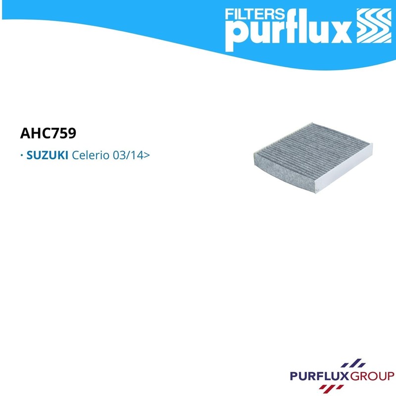 PURFLUX AHC759 Innenraumfilter Pollenfilter Aktivkohle