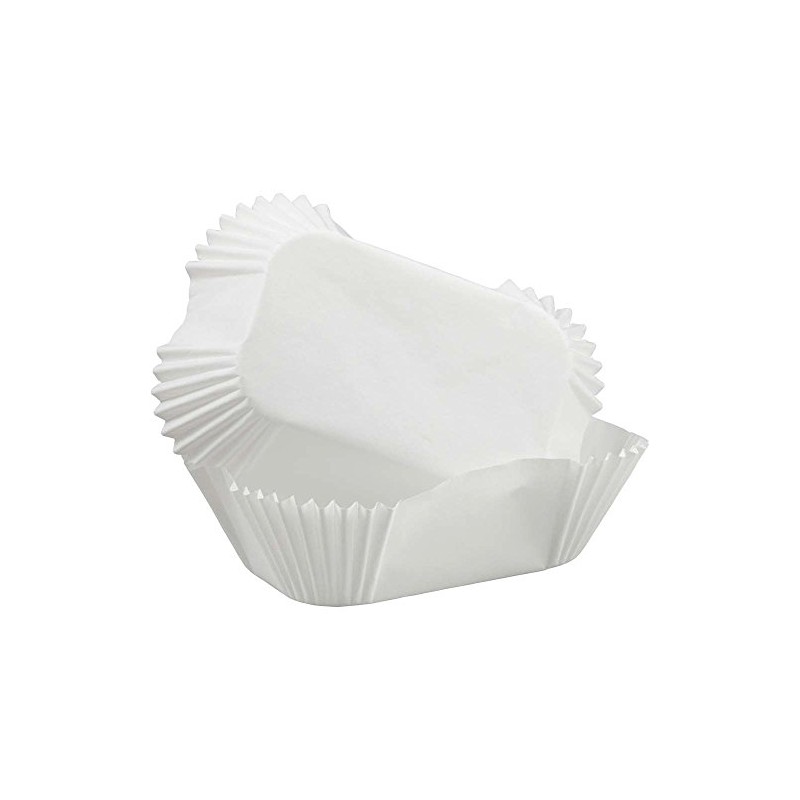 Petite Loaf Cups-White 50/Pkg 1.25"X3.25"