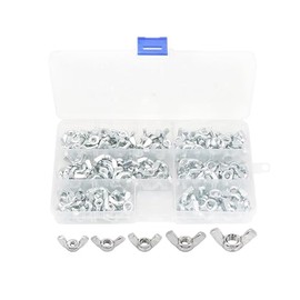 LBY 120 tuercas de ala, M3/4/5/6/8 kit de surtido de tuercas de mariposa de acero al carbono galvanizado