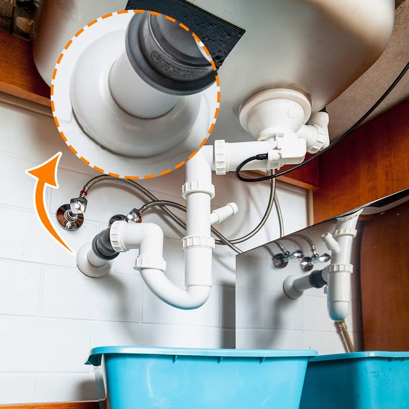 sourcing map 25mm Pipe Cover Decoration PP Plastic Water Pipe