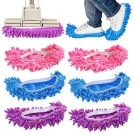 Mop Slippers Shoes 6 Pieces (3 Pairs), Microfiber Mopping Slippers for Floor Cleaning , Shoe Cover Duster Mopping Slippers, Floor Cleaning Tools