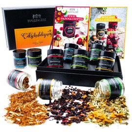 Hallingers Entschuldigung – 5 Types Tea Gift Set for Apology, Vegan & Gluten Free in Screw Jars (Set) – Advent Calendar Novelties & Advent Calendar Filling | Birthday Congratulations Genes