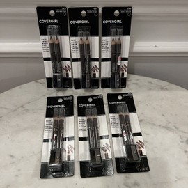 COVERGIRL 6 COVERGIRL Easy Breezy Brow Fill & Define Twin Pencils #505 Rich Brown, SEALED