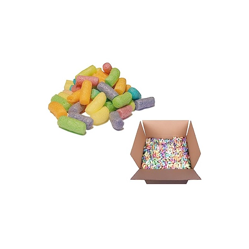 2.5 Cubic Feet MIXED COLOUR Biodegradable Loose Fill Protective PACKING