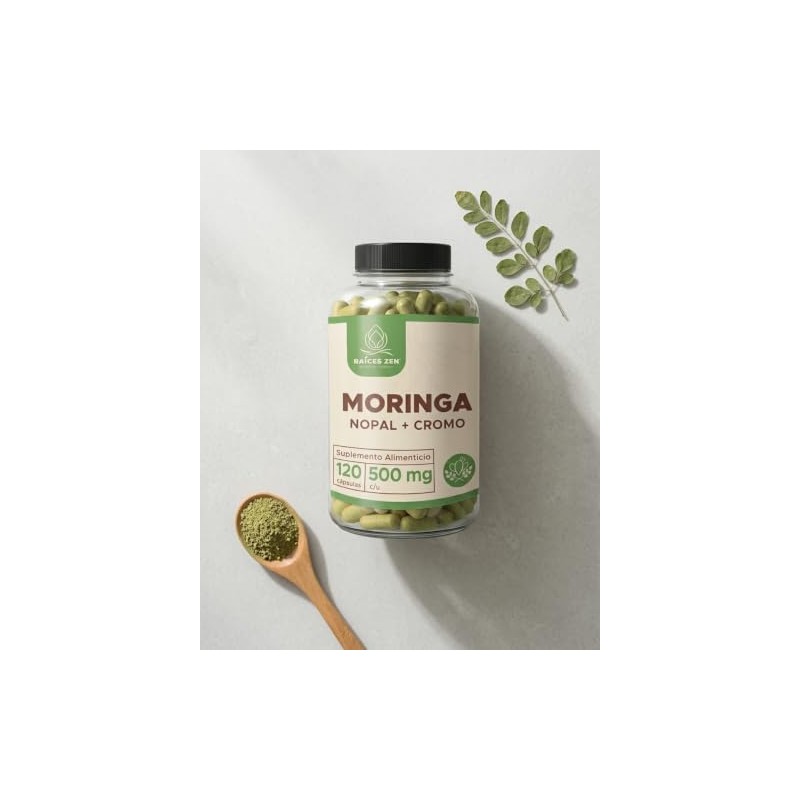 Moringa Nopal y Cromo Raíces Zen 120 Cápsulas (120 Cápsulas)
