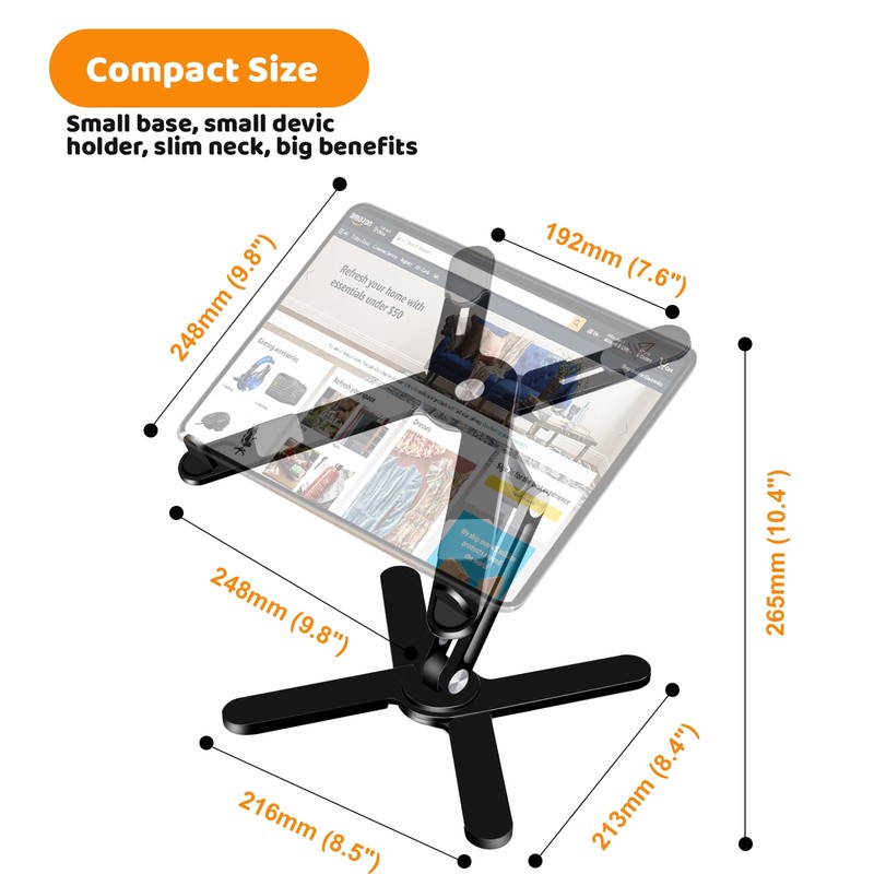 Moallia Laptop Stand with 360 Rotating Base, Computer Notebook Laptop