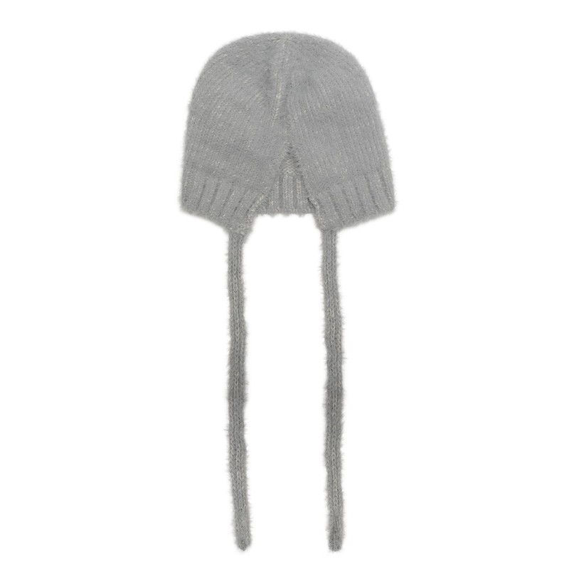 ZLYC Ladies Beanie Hat, Bear Ears Grey