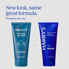 Harry's Exfoliating Face Wash for Men, Gentle Facial Skin Care Products with Volcanic Rock Exfoliant, 7.1 Fl. Oz, Home and Trial and Travel Bundle TSA Approved Travel Essentials