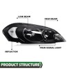 LQI LED DRL Headlight Compatible with Chevy Impala 2006-2013 /Fit