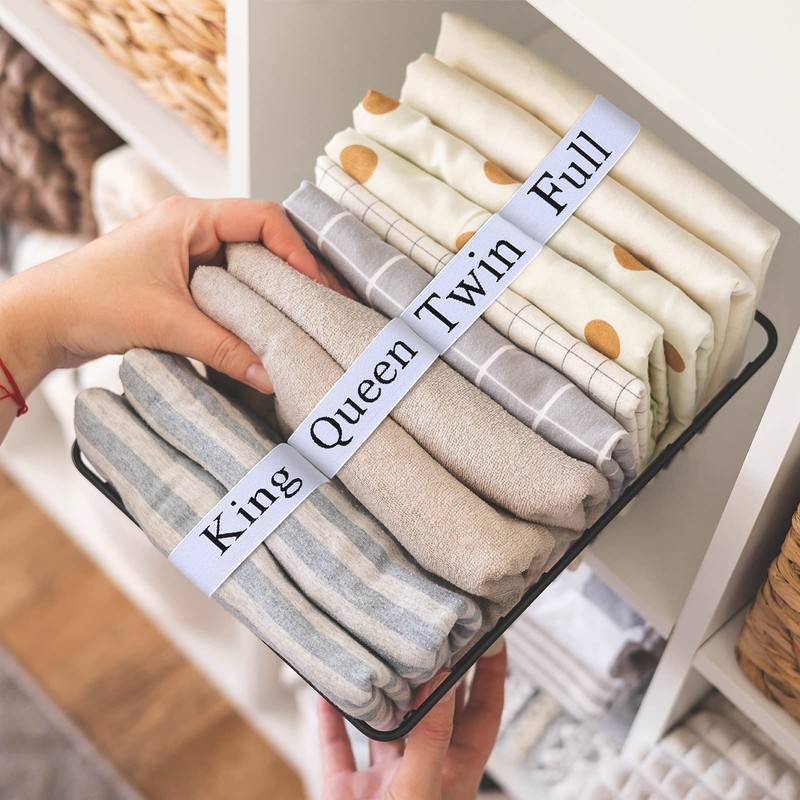 Upgraded Bed Sheet Organizer Bands 8 Pieces,Sheet Organizer for Linen