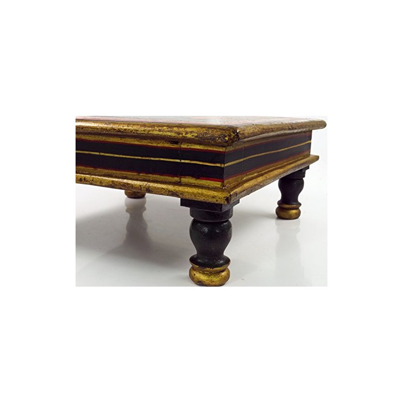 Guru-Shop Painted Small Table, Mini Table, Flower Bench - Water