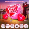 KOOY 6FT Long Valentine Inflatables Outdoor Decorations Heart Inflatable with