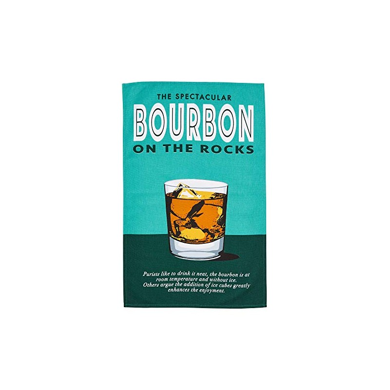 Ulster Weavers Tea Towel-Bourbon (100% Cotton, Turqouise), One Size