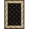 HomeRoots 2' X 3' Black Machine Woven Hand Carved Fleur