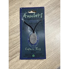 Cosmic Egg Pewter Amulet Pendant Pagan Wiccan New Made USA