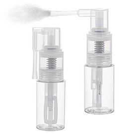 Jeffdad 2 Pcs Glitter Duster Sprayer, 35ml Edible Glitter Spray Bottle Empty, Multi-Purpose Transparent Plastic Powder Spray Bottle for Cakes Craft Scrapbooking Cardmaking