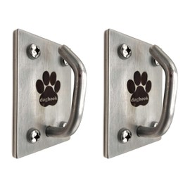 Canine Hitch- Secure Dog Leash Parking Mounted Indoor – Outdoor Wall Hook - Tie Out Stainless Steel Practical Lead Management for Home & Business, Ultimate Strength 2 Pack