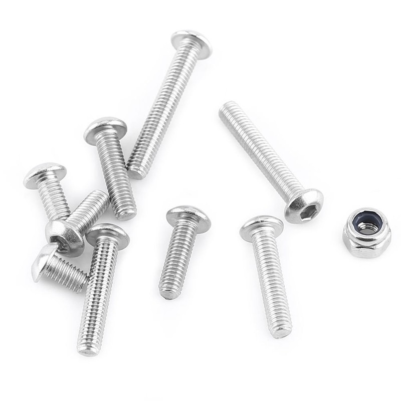 DollaTek 230Pcs M2 304 Stainless Steel Allen Hex Drive Button