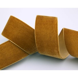 3 m x 36 mm Velvet Ribbon Light Brown Copper (447 Copper) Decorative Ribbon Terracotta Brown Velour One Sided Velvet Fixed Edge Velvet Ribbon for Sewing Decoration